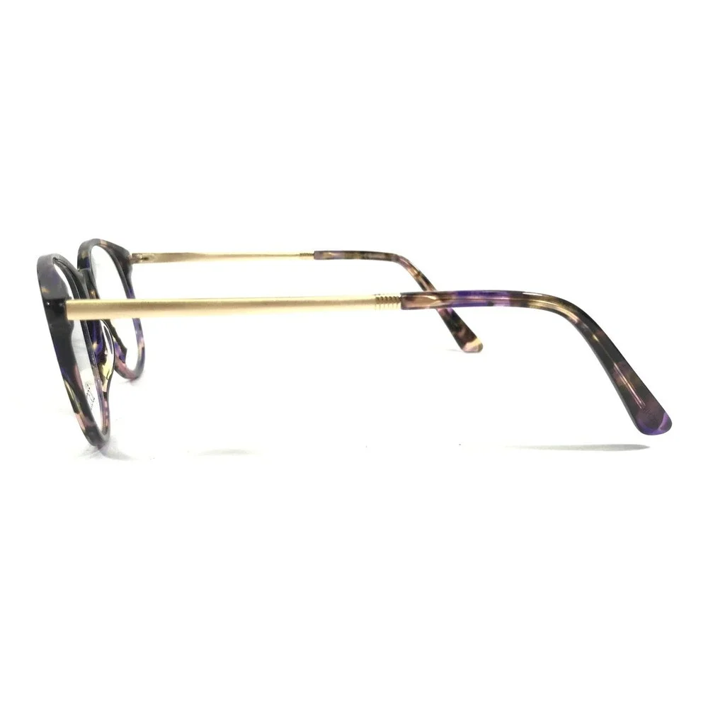 Iconik Eyeglasses Frames Ashley C3 Purple Tortoise Gold Round Full Rim 49-18-147